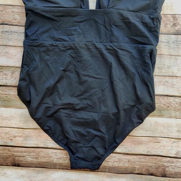 Andie Black Mykonos Swimsuit Size XXL One Piece Deep Plunge New With Tags - Picture 8 of 13